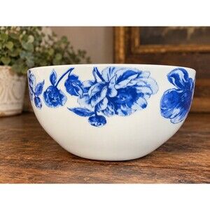 Royal Norfolk Blue Floral 6” Soup Cereal Bowl White Stoneware Replacement